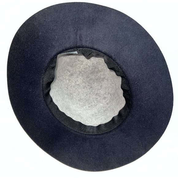 Orchid Row Womens Wool Dress Hat One Size Gray Navy Blue Fall Winter - Picture 2 of 3